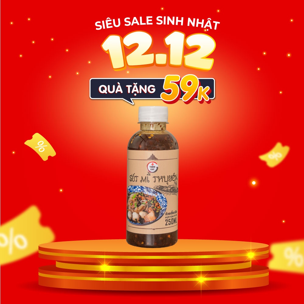 Sốt mì thuyền boat noodles Thích Cay 250ml, nước trộn đậm đà, chuẩn vị Thái