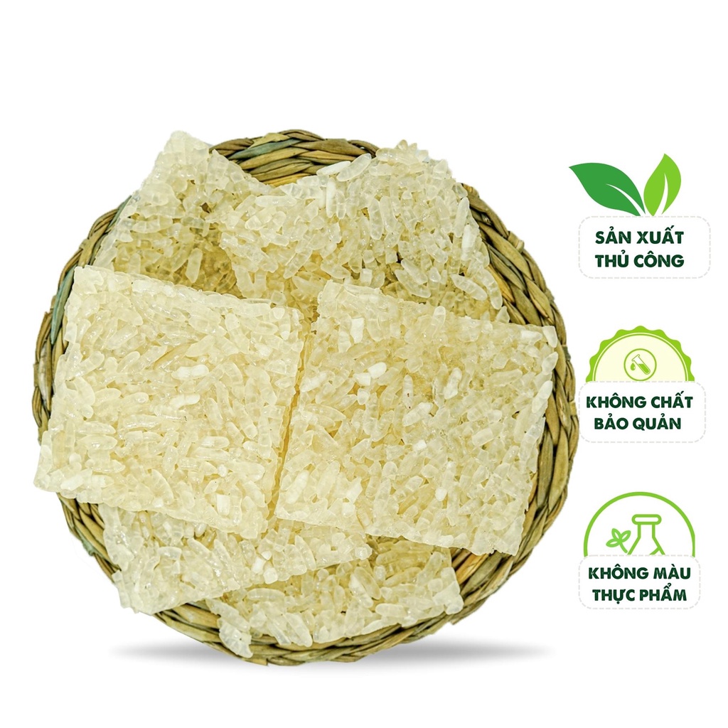 Cơm cháy nếp tươi chưa chiên Thích Cay, ăn kèm với kho quẹt, ngon, tiện lợi dùng, chế biến món ăn loại 5x5