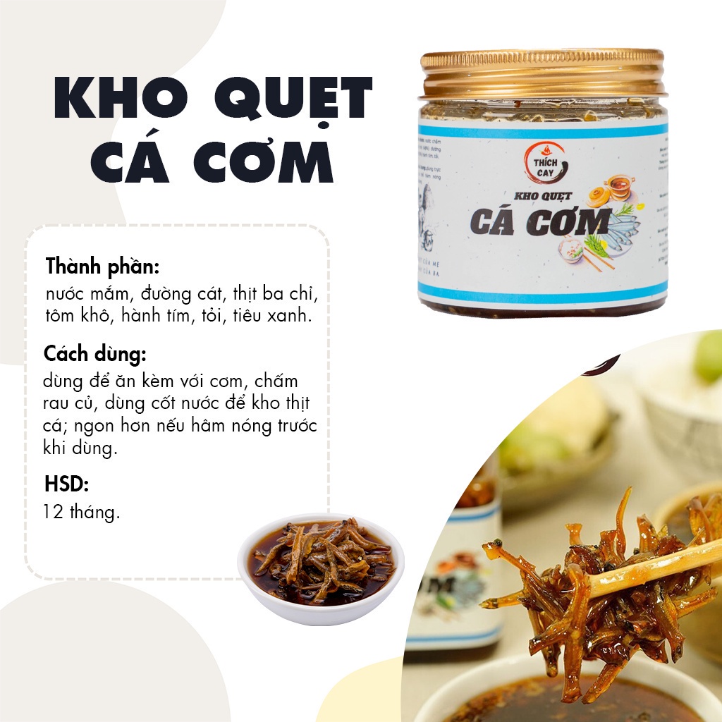 Kho quẹt cá cơm Thích Cay, kho tiện lợi, ngon, bi quyết gia truyền đặc sản Việt