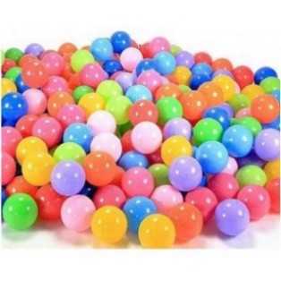 100 Qủa Bóng nhựa Việt Nam 5,5cm nhựa HDPE an toàn, bóng nhựa căng dày không mùi an toàn cho bé