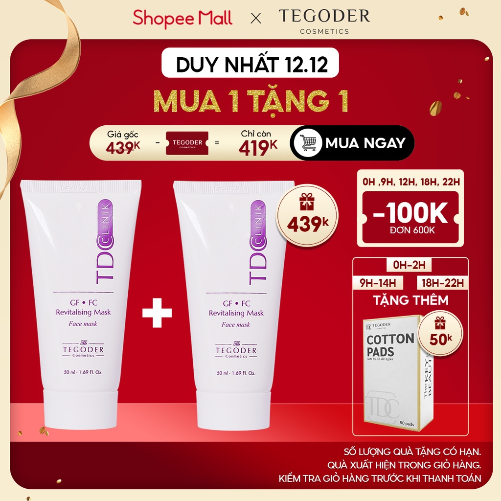 Mặt Nạ Yếu Tố Tăng Trưởng, Tái Tạo Tế Bào Và Phục Hồi Da Tegoder Gf Fc Mask 50Ml 1401