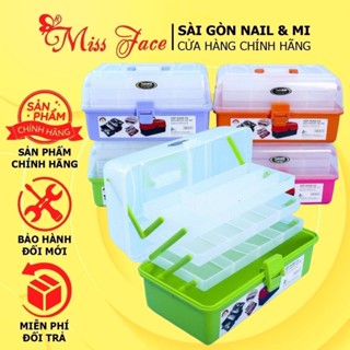 Cốp nhựa đựng dụng cụ nail - mi - Cốp nhựa 3 tầng - nhỏ gọn  - đủ màu - Cốp đựng đồ chuyên dụngg