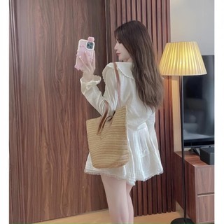 Sét áo váy đũi gân nữ tính,