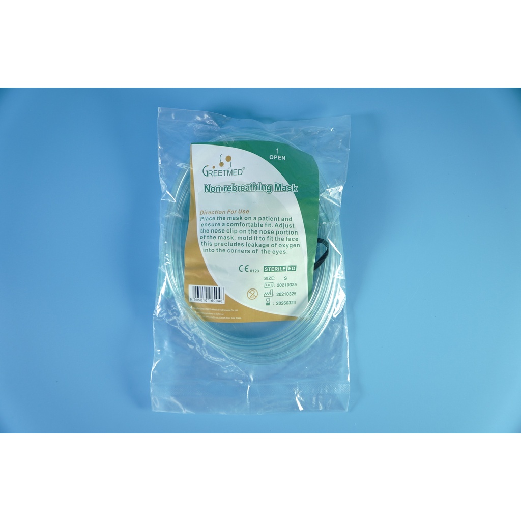 Bộ phụ kiện thở Oxy mặt nạ thở, dây khí, túi oxy hiệu Sintrue - Xanh lá nhạt