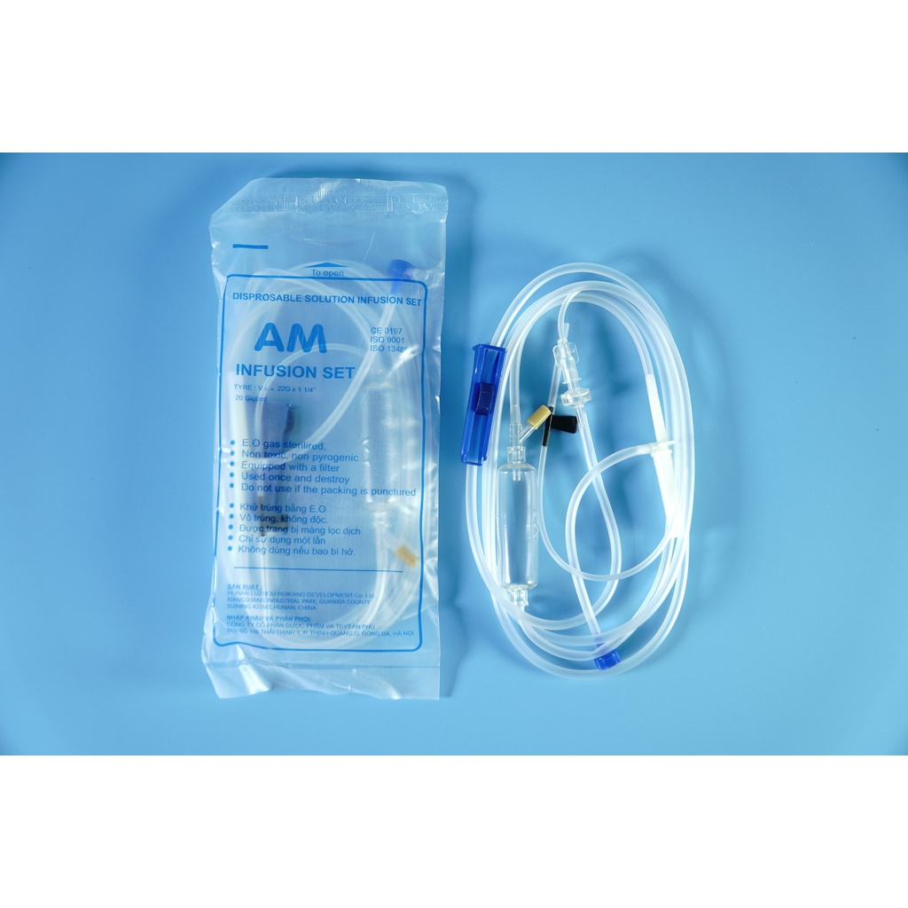 Bộ dây truyền dịch AM khử trùng, có màng lọc - 20 giọt/ml