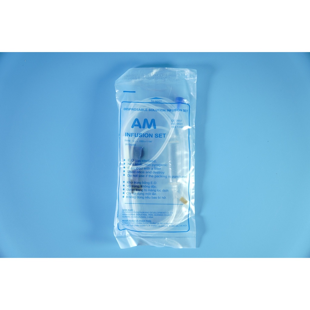 Bộ dây truyền dịch AM khử trùng, có màng lọc - 20 giọt/ml