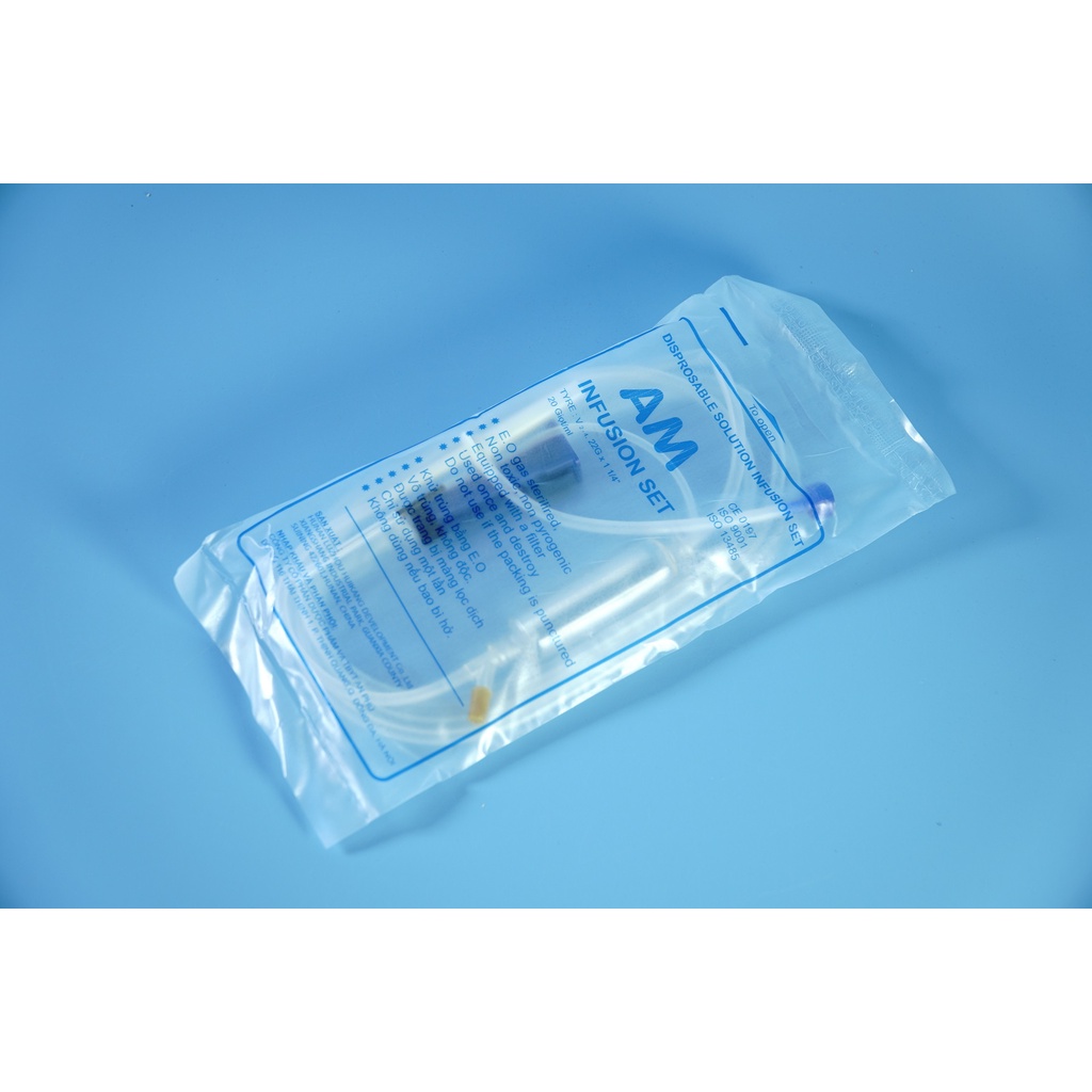 Bộ dây truyền dịch AM khử trùng, có màng lọc - 20 giọt/ml