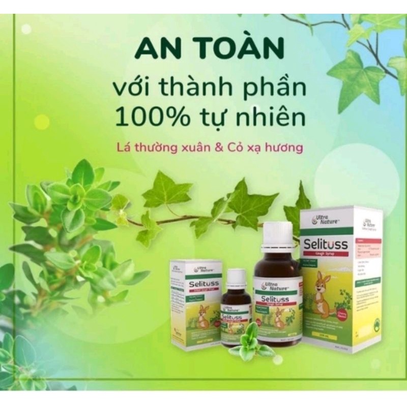Tinh chất siro ho Selituss giúp giảm ho, long đờm, giảm đau rát họng nhập khẩu Úc hộp 100ml
