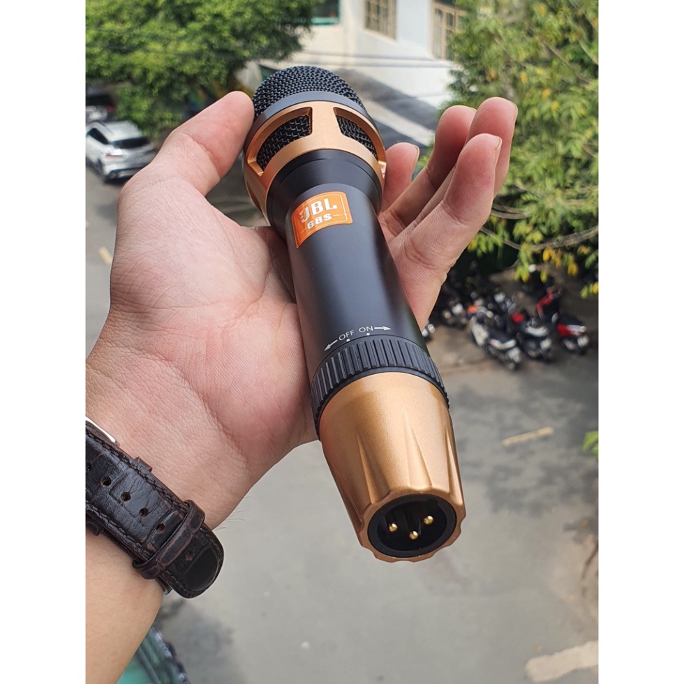 Micro karaoke có dây JBL 68s. Thiết kế cao cấp màu đen + vàng đồng sang trọng lịch lãm, độ bền chắc ZL.08.58.58.95.95 .