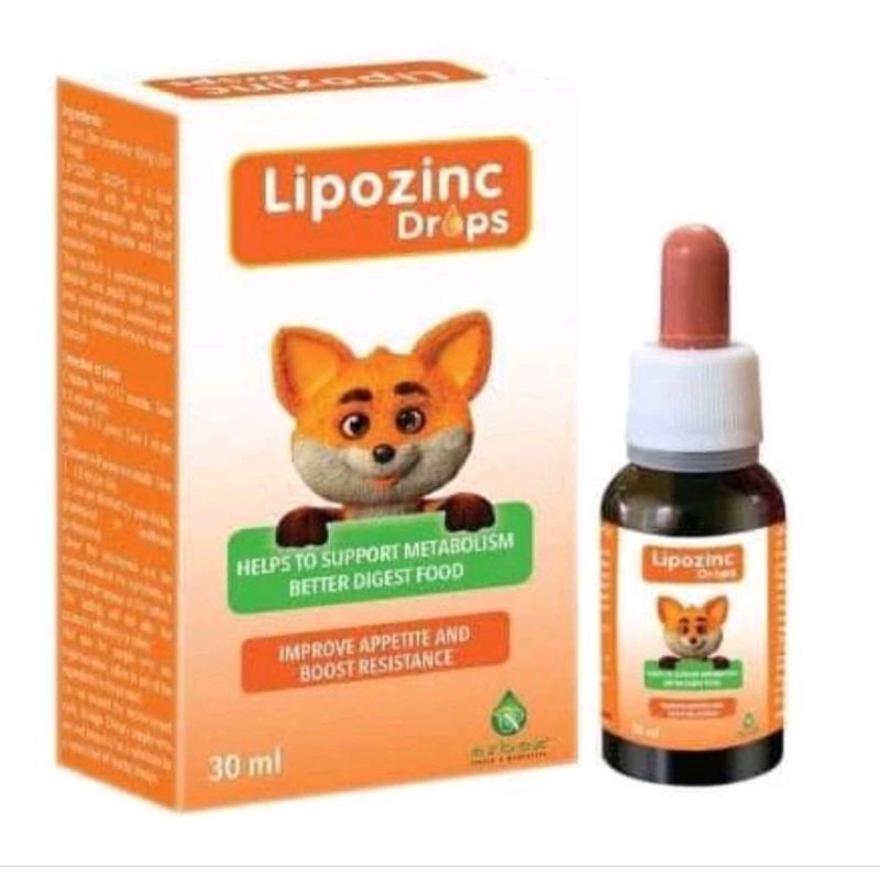 LipozinC Drops bổ sung kẽm sinh học và vitamin_ B6 cho cơ thể,Hỗ trợ phát triển thể chất,tăng cường sức đề kháng