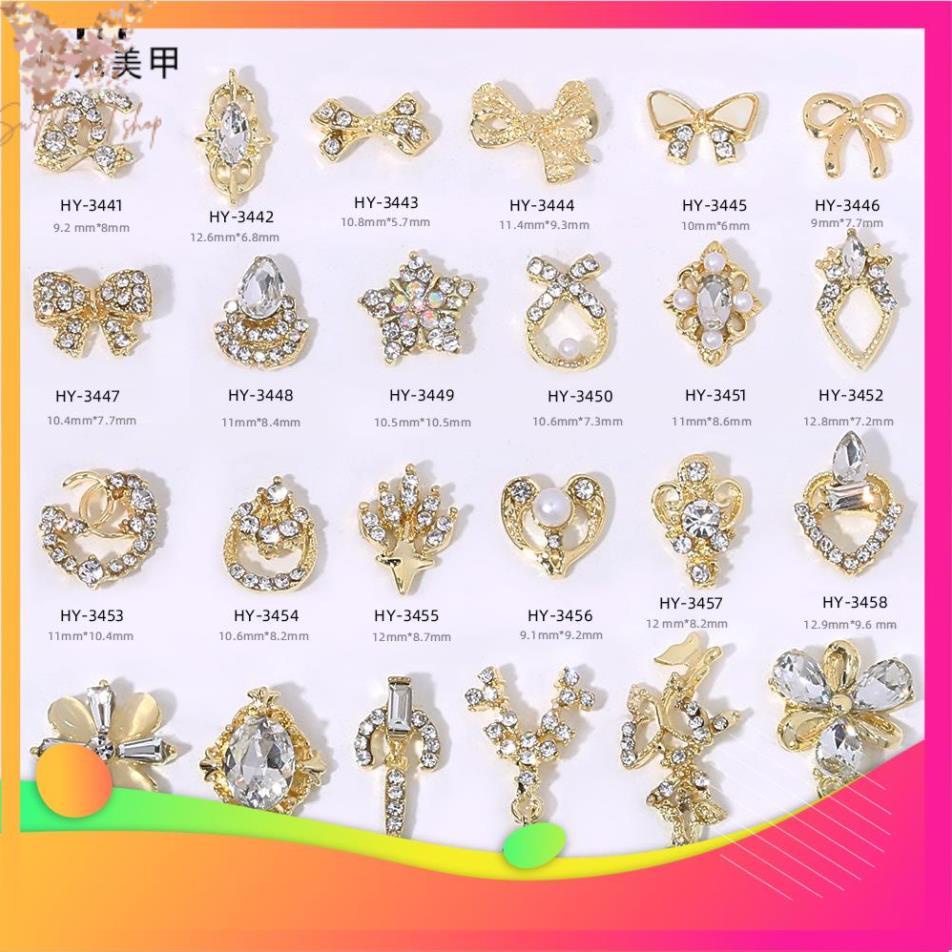 [Hàng Mới Về] Phụ Kiện Trang Trí Móng Tay Bằng Hợp Kim Trang Trí Ngọc Trai Nhân Tạo Phong Cách Nhật Bản Xinh Xắn