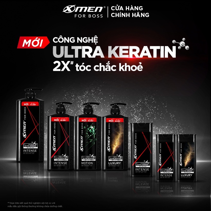 Combo Dầu gội X-Men for Boss Intense 650g + Dầu gội Intense 150g