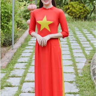 ADVN áo dài đỏ sao vàng