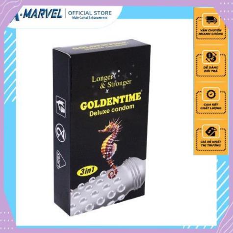 Bao cao su GAI BI Goldentime SIÊU MỎNG mê đắm chị em/nhiều gel/tránh thai/49mm