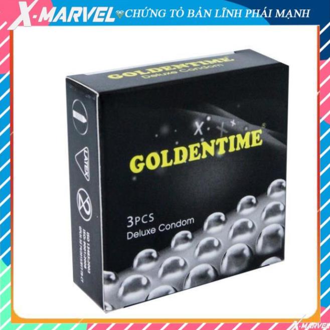 Bao cao su GAI BI Goldentime SIÊU MỎNG mê đắm chị em/nhiều gel/tránh thai/49mm
