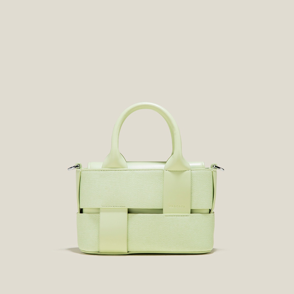 Vascara Túi Tote Mini Đan Tương Phản Chất Liệu - TOT 0149