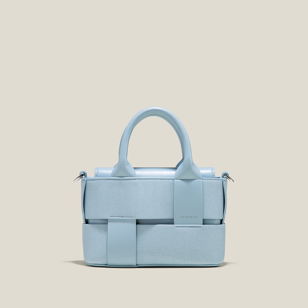 Vascara Túi Tote Mini Đan Tương Phản Chất Liệu - TOT 0149