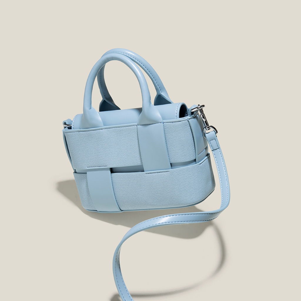 Vascara Túi Tote Mini Đan Tương Phản Chất Liệu - TOT 0149