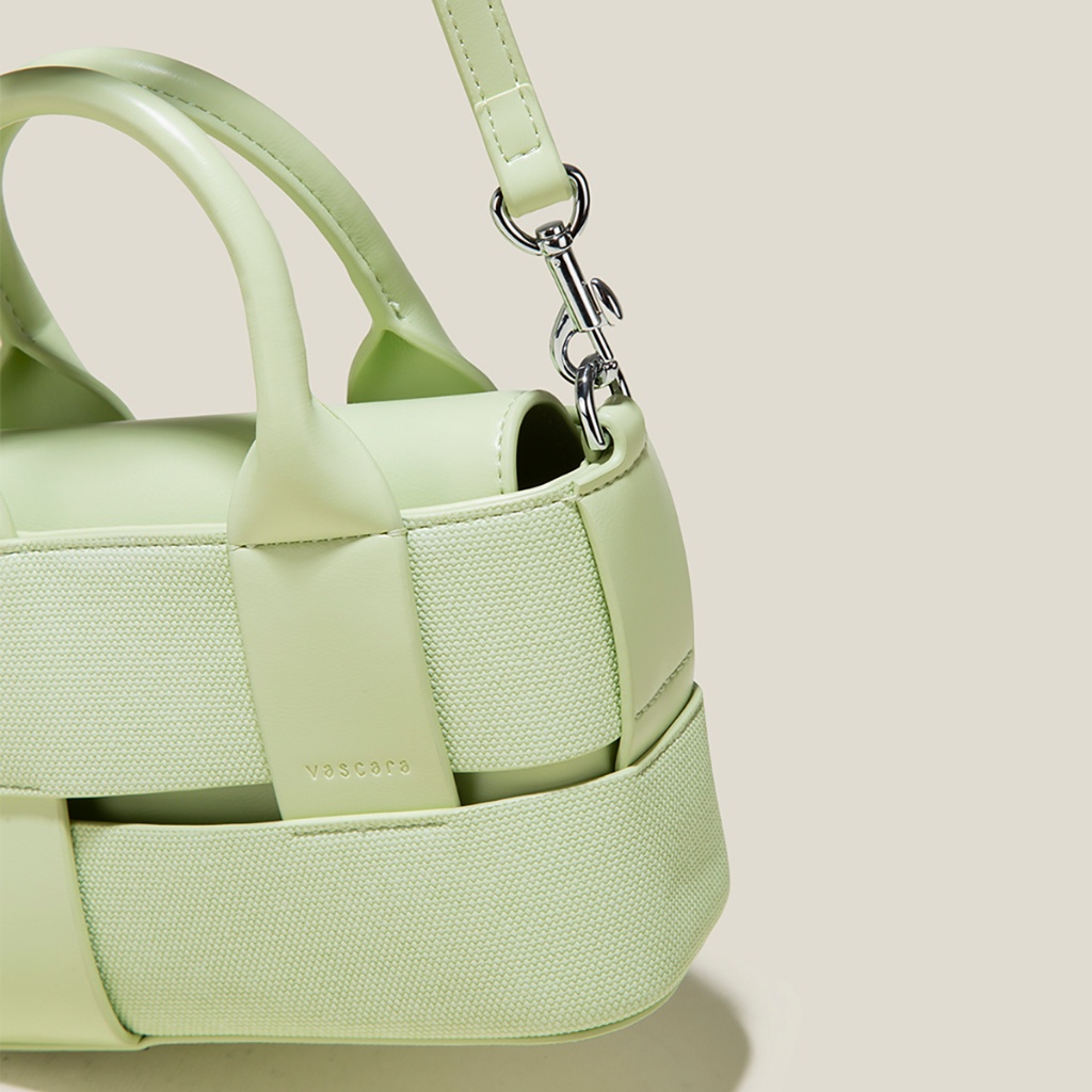 Vascara Túi Tote Mini Đan Tương Phản Chất Liệu - TOT 0149