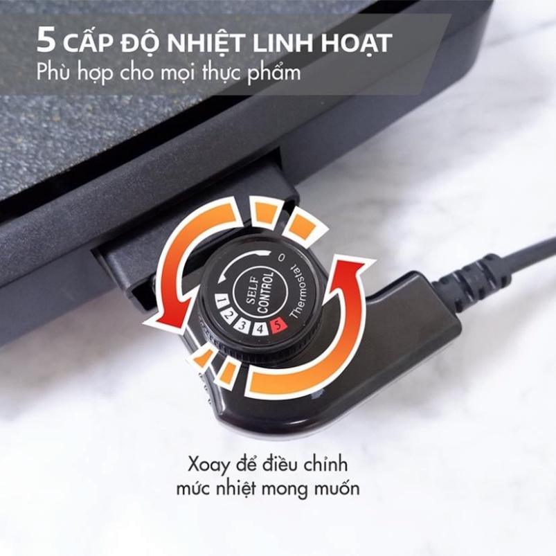 Bếp Nướng Điện Không Khói SEKA SK540 Công Suất 1800W Kèm Khay Hứng Dầu Hàng Chính Hãng