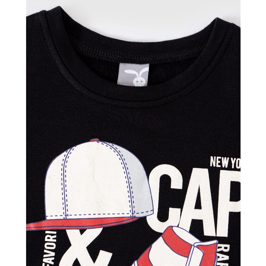 Bộ nỉ bông dài tay bé trai Rabity nhiều kích thước cho bé đi học đi chơi 93726