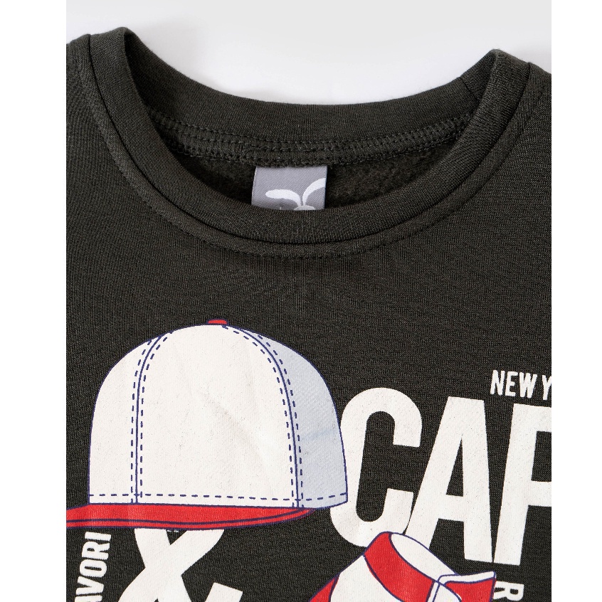 Bộ nỉ bông dài tay bé trai Rabity nhiều kích thước cho bé đi học đi chơi 93726