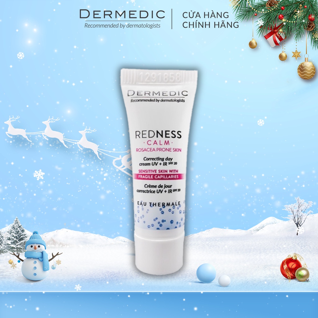 [Hàng Tặng - Không Bán] Minisize Kem Dưỡng Chuyên Cho Da Nhạy Cảm, Giãn Mạch Dermedic Redness Correcting Day Cream 2,5G