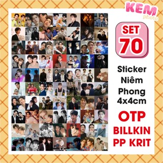 SET 70 sticker niêm phong OTP BILLKIN-PPKRIT - Đã cắt rời - Tem dán 4x4cm xinh xắn chỉ cần bóc dán | Kemphoto