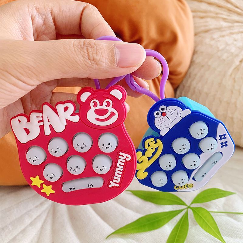 Máy Chơi game Cầm Tay mini whack-a-a-mole Dạng Nhấn Tay mini Có Móc Khóa Cho Học Sinh