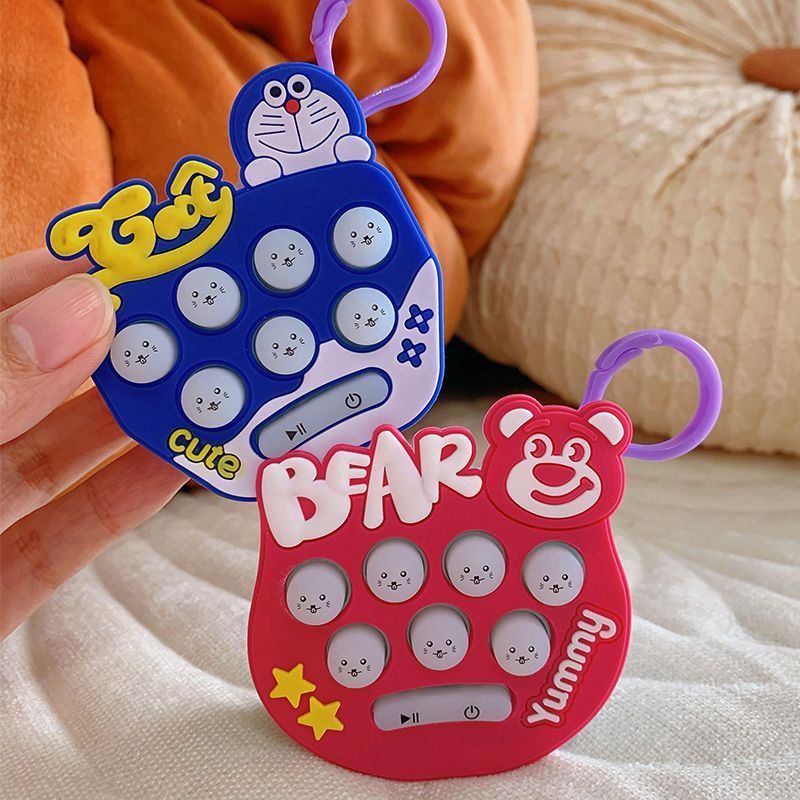 Máy Chơi game Cầm Tay mini whack-a-a-mole Dạng Nhấn Tay mini Có Móc Khóa Cho Học Sinh