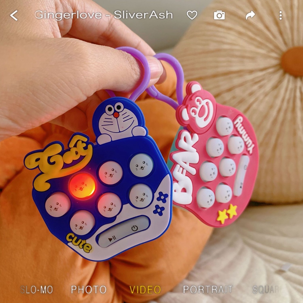 Máy Chơi game Cầm Tay mini whack-a-a-mole Dạng Nhấn Tay mini Có Móc Khóa Cho Học Sinh
