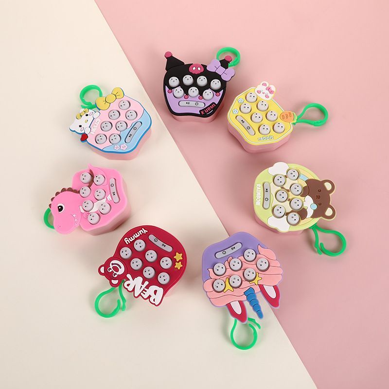 Máy Chơi game Cầm Tay mini whack-a-a-mole Dạng Nhấn Tay mini Có Móc Khóa Cho Học Sinh