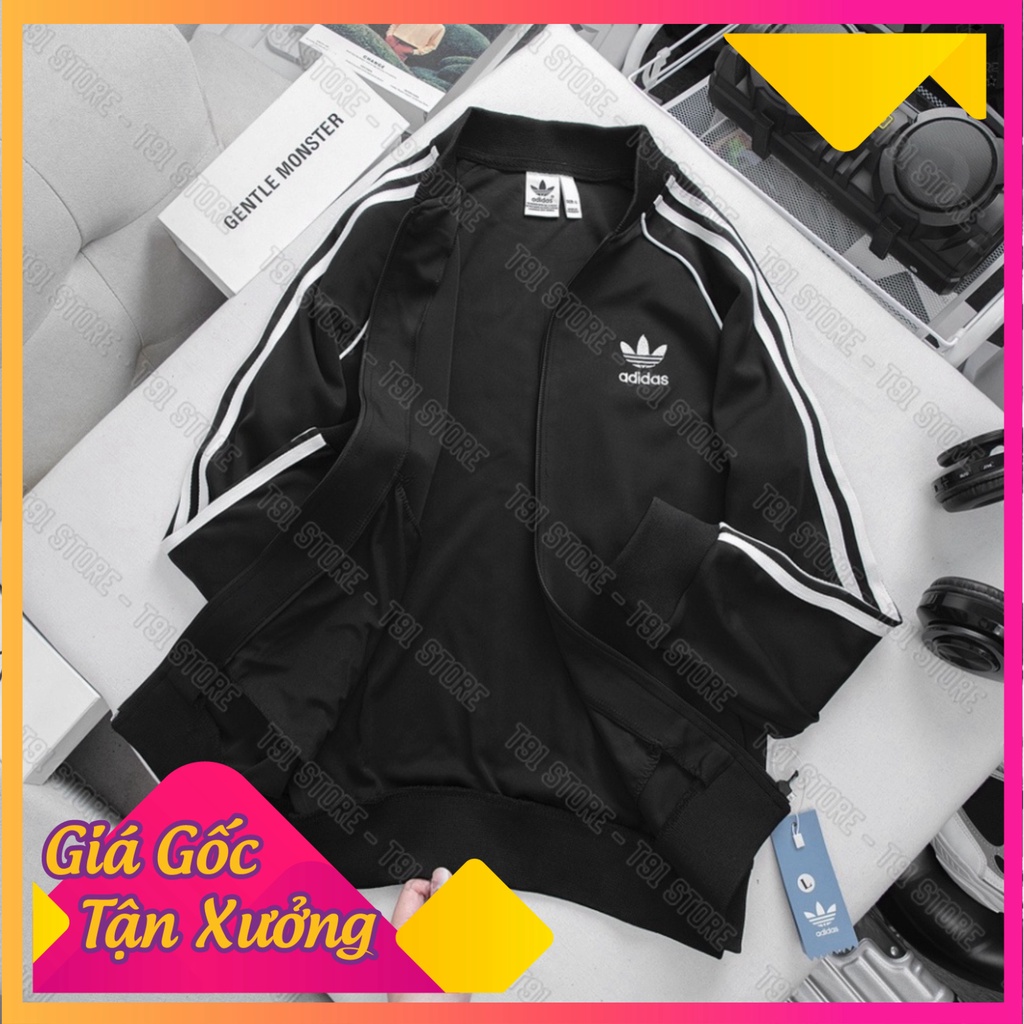 Sale Áo Khoác Adidas Thể Thao Nam Nữ Chất Dày Co Giãn Chống Gió - Áo Khoác 3 Sọc Thời Trang Trẻ Trung