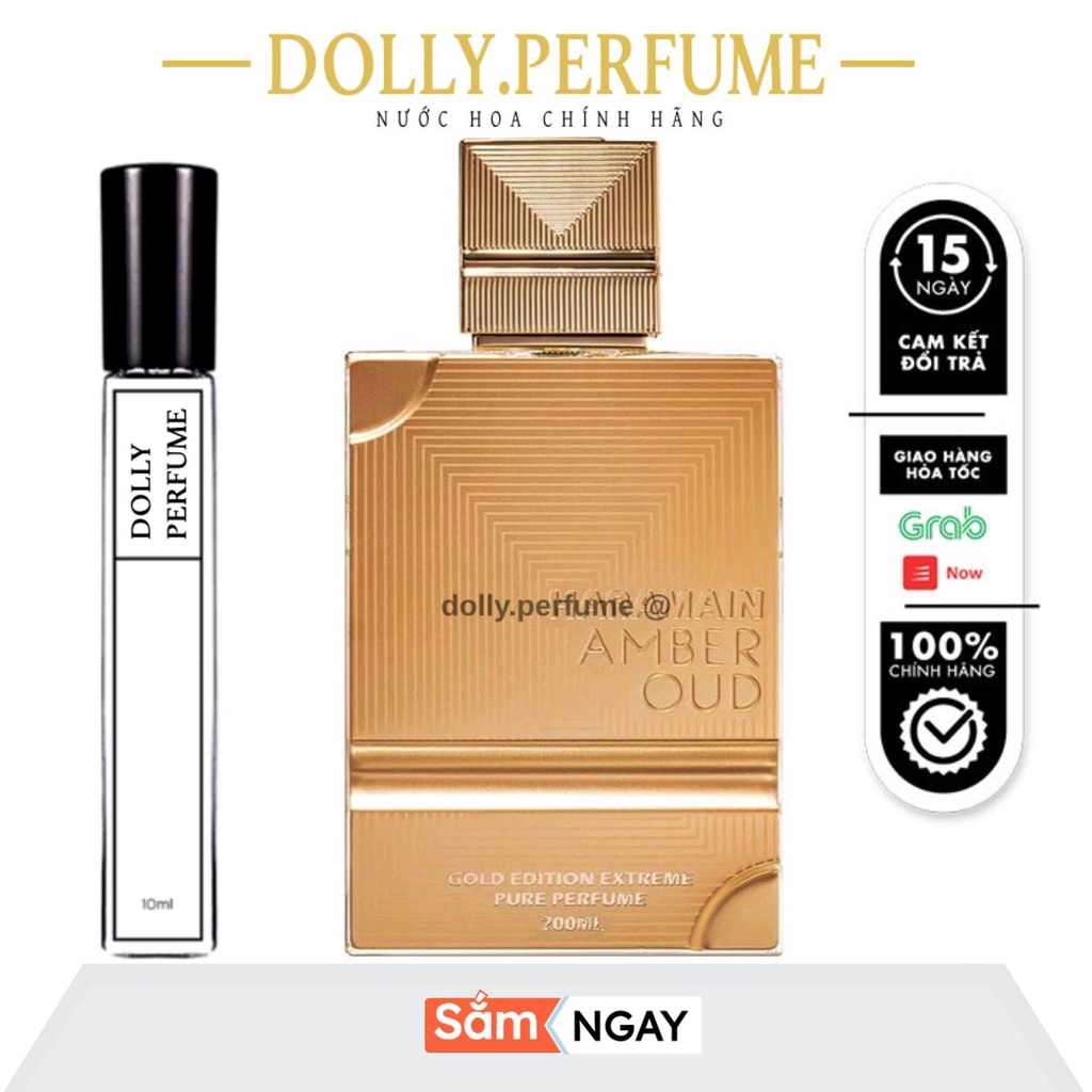 Tester Nước hoa Al Haramain Amber Oud Gold Edition Extreme Pure Perfume EDP 10ml