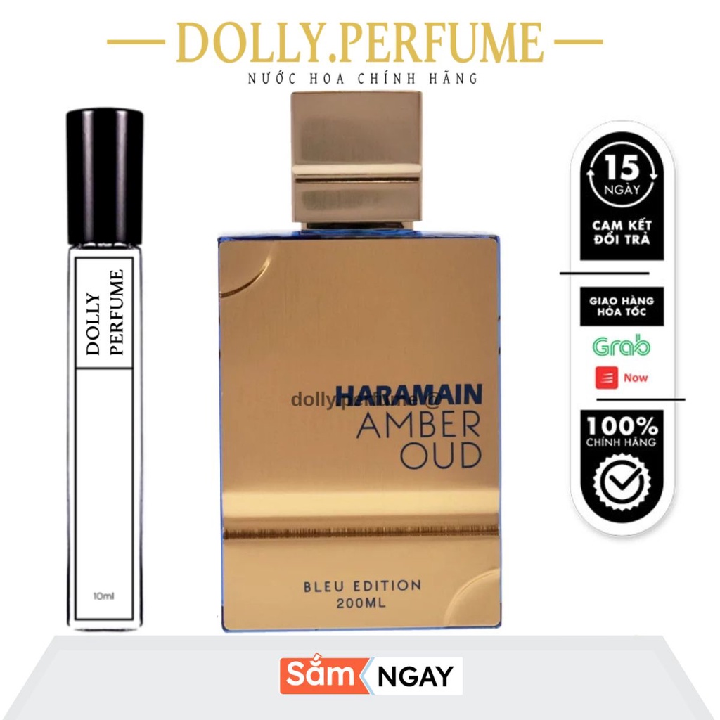 Tester Nước hoa Haramain Amber Oud Bleu Edition 2022 EDP 10ml