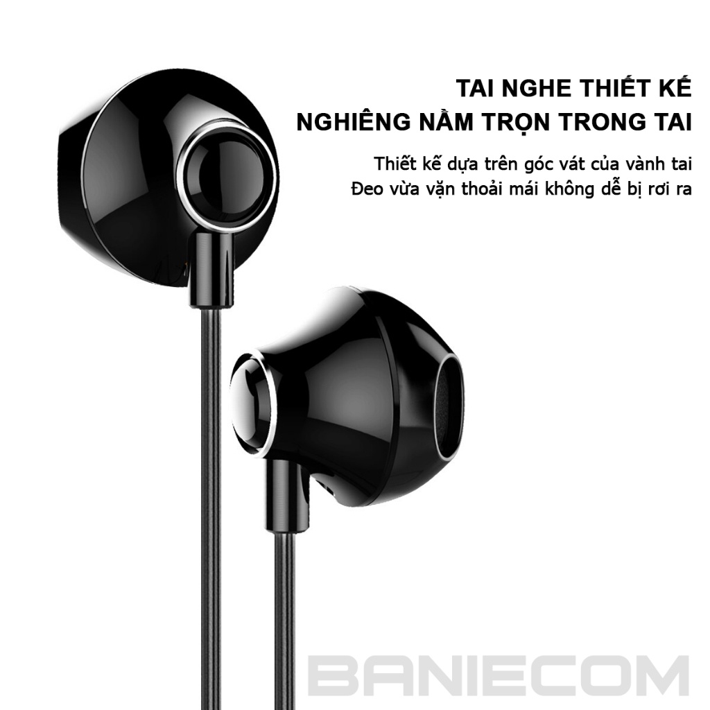Tai Nghe Nhét Tai Baseus H06 in-ear Âm thanh nổi 6D Jack 3.5mm - BANIECOM