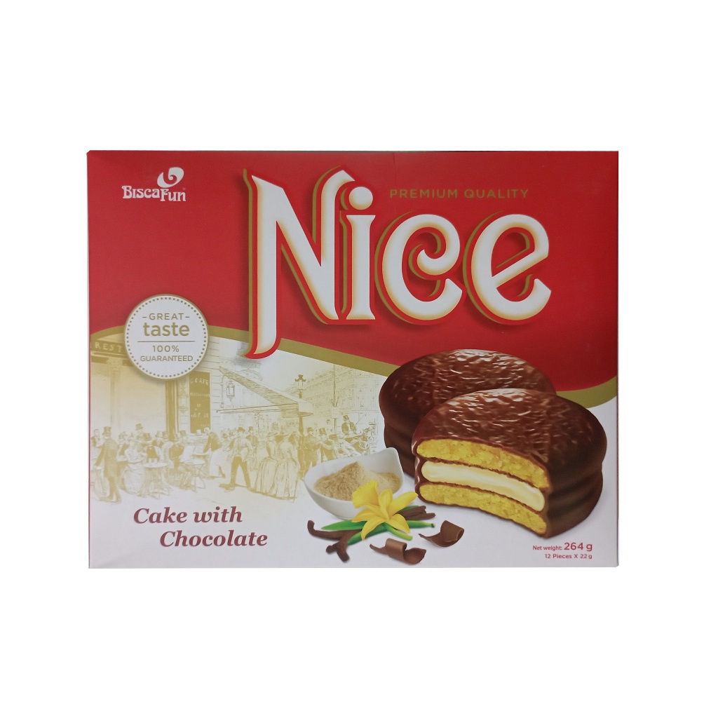 Bánh mềm socola Nice Biscafun các loại