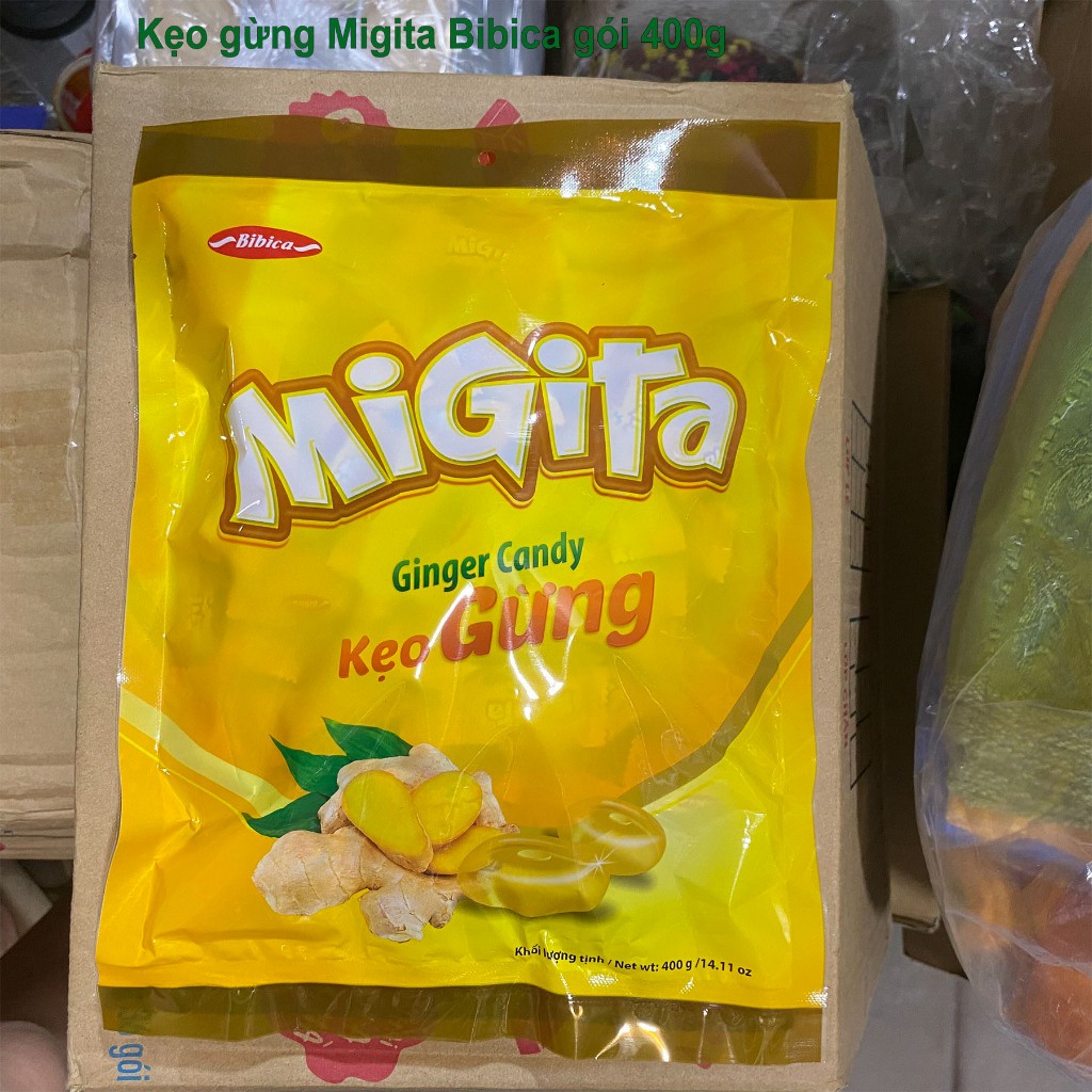 Kẹo gừng Bibica Migita gói 400g