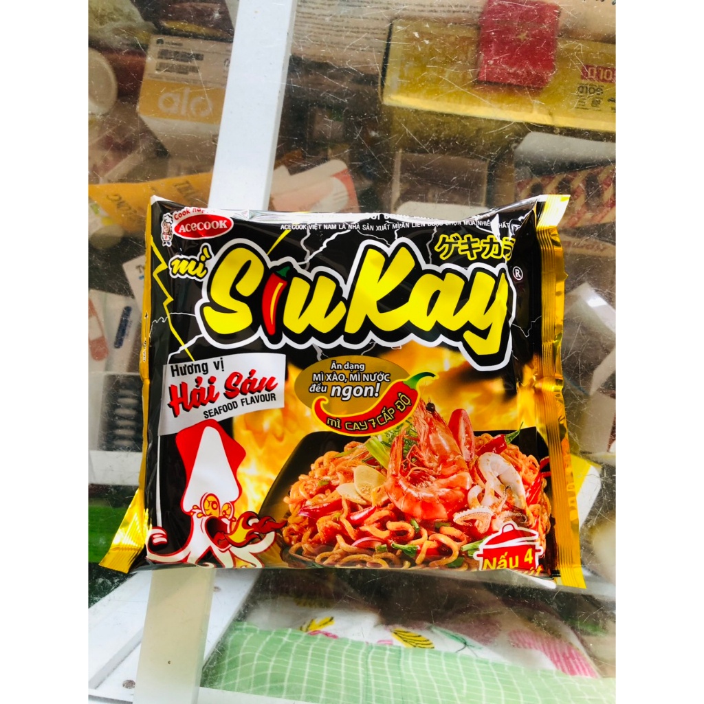 Mì tôm SiuKay 7 cấp độ Hải sản/ bò gói 128g