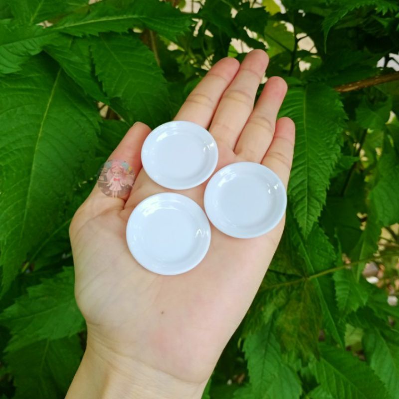 Đĩa nhựa trắng 4cm