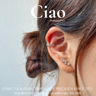   HOẢ TỐC 1H  Khuyên vành tai  Kẹp vành titan không đen gỉ đính đá mã 58 Ciao accessories 
