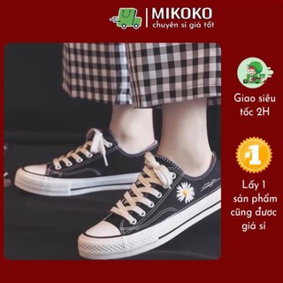 Giày thấp cổ hoa cúc 4 màu