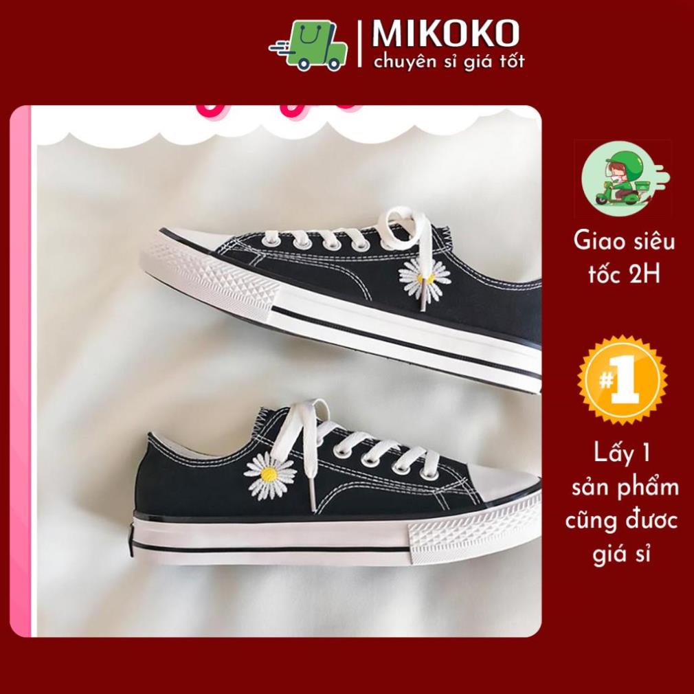 Giày thấp cổ hoa cúc 4 màu