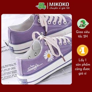 Giày thấp cổ hoa cúc 4 màu