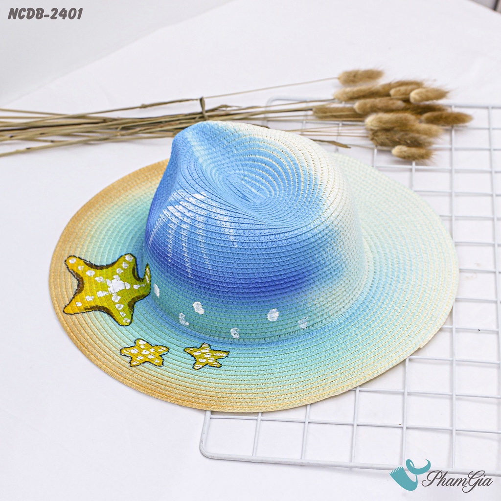 Nón Cói Đi Biển Vẽ Tay Cowboy (NCDB2401)