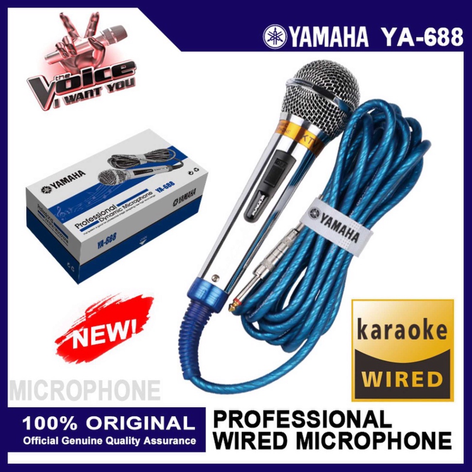 Micro hát Karaoke có dây Yamaha YA-688  dây 5 mét  ZL.08.58.58.95.95 .