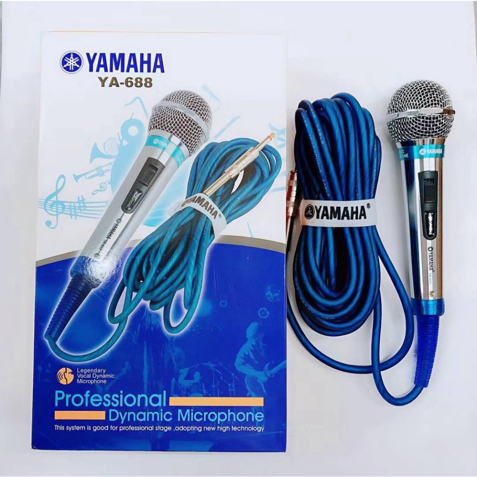 Micro hát Karaoke có dây Yamaha YA-688  dây 5 mét  ZL.08.58.58.95.95 .