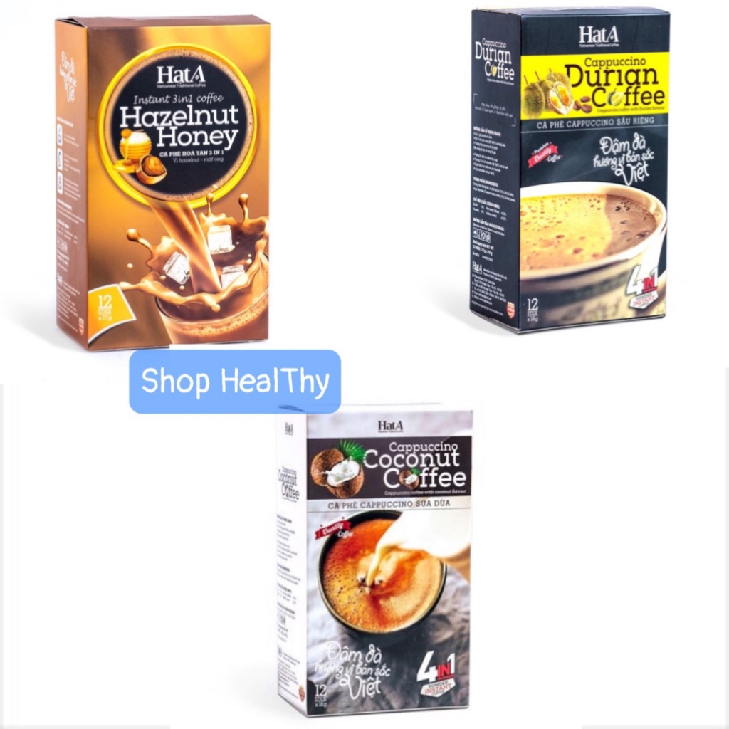 Cà Phê Hoà Tan Hạt A Vị Hạt Dẻ Mật Ong I Capuchino Sữa Dừa I Capuchino Sầu Riêng