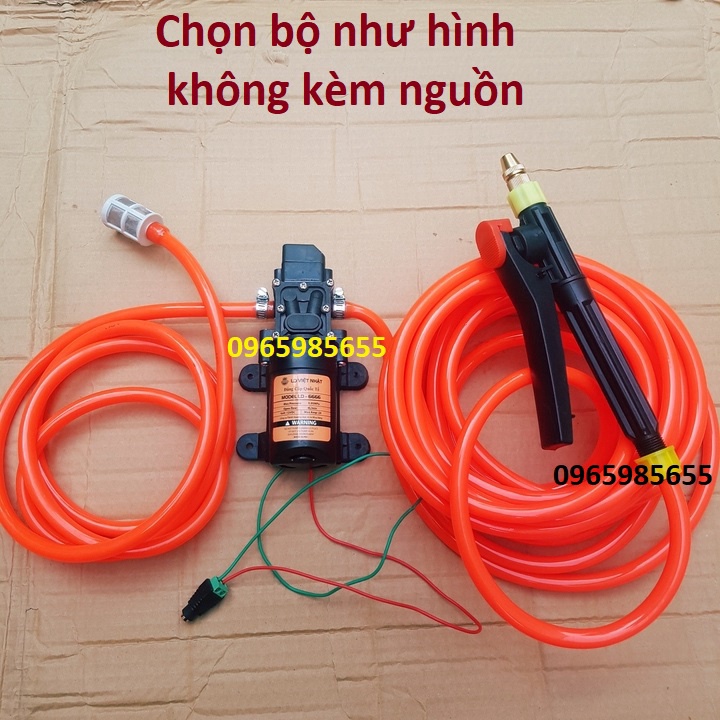 Máy rửa xe 12v bộ máy rửa xe máy rửa xe mini máy bơm rửa xe tăng áp lực nước mini, bơm phun sương t