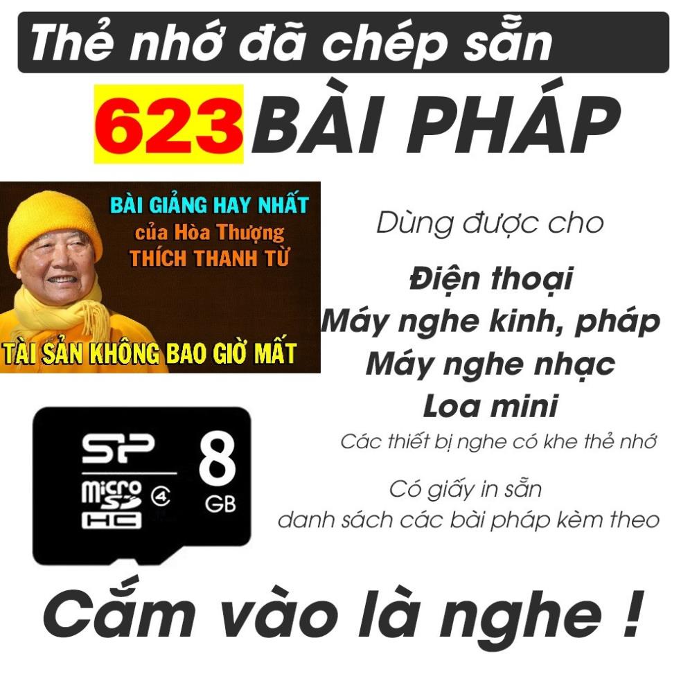 TN17 - Thẻ Nhớ 8G Chép Sẵn 623 Bài Thuyết Pháp Thiền Sư Thích Thanh Từ